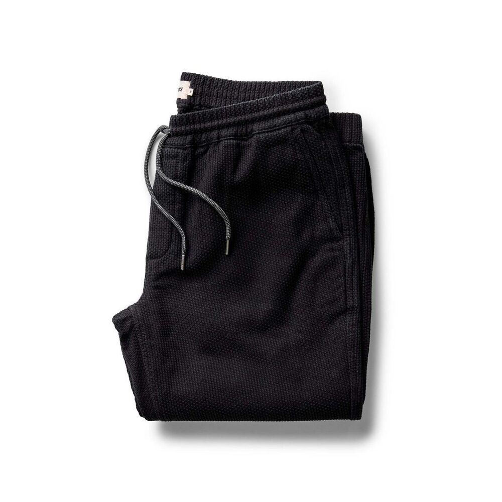 TAYLOR STITCH Joggers APRÈS PANT Black Indigo Sachiko Large